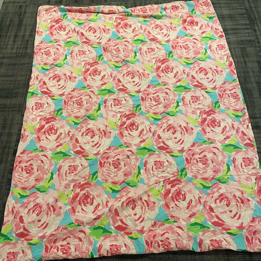 Lilly Pulitzer Pink and Green Twin Duvet Cover